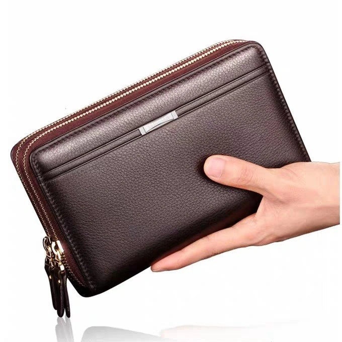 Dompet Wanita Clutch Dual Zipper Panjang Kulit PU Wanita 100% PREMIUM