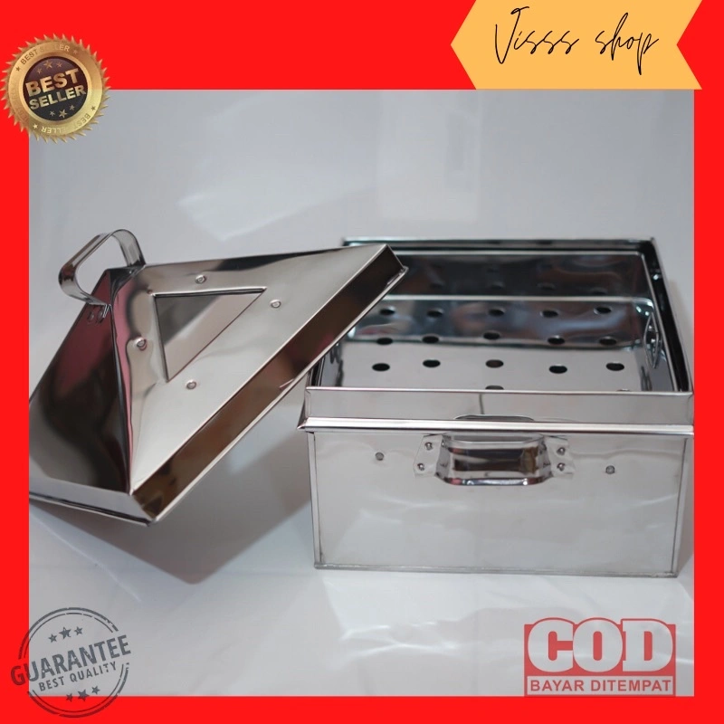 Klakat Kukusan Kotak Persegi Dimsum Bahan Stainless Murah Termurah 30cm - 40cm