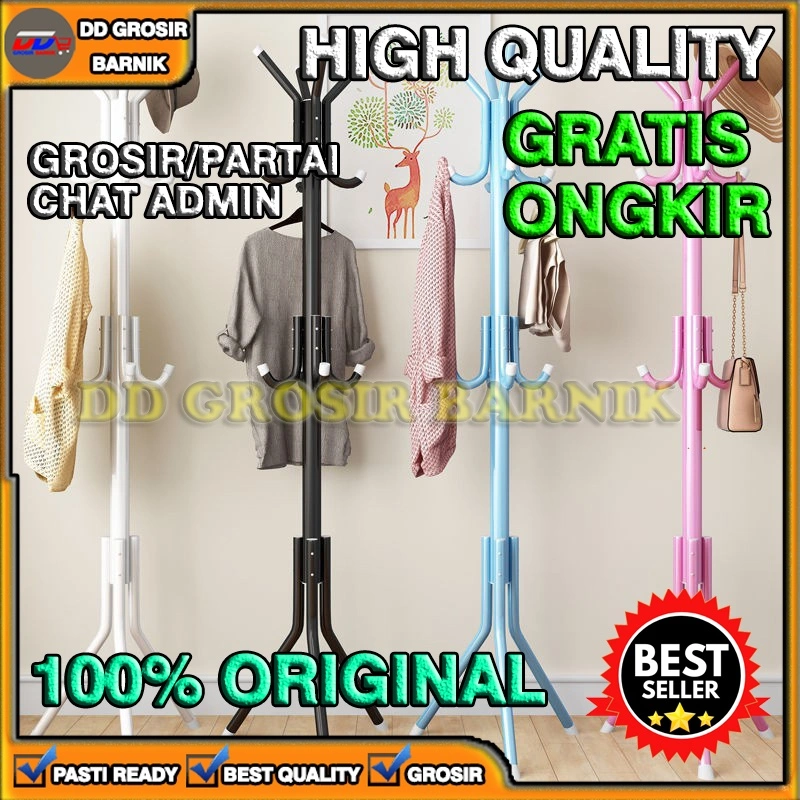 [DGB] STAND HANGER GANTUNGAN BERDIRI BAJU TOPI TAS JAKET SERBAGUNA MULTIFUNGSI