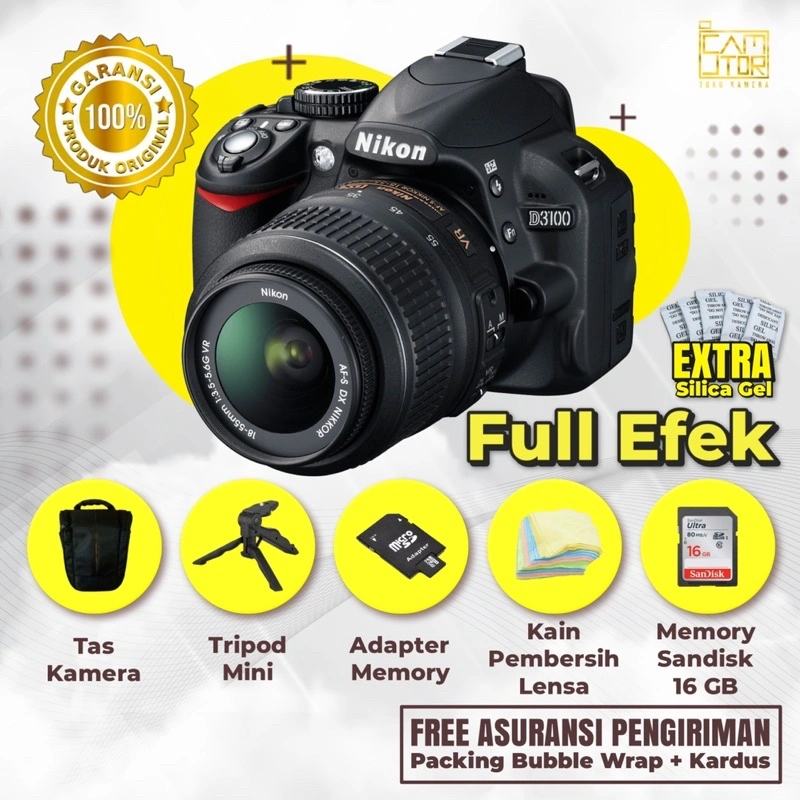 Kamera Nikon D3100 Kit Second Garansi Siap Pakai
