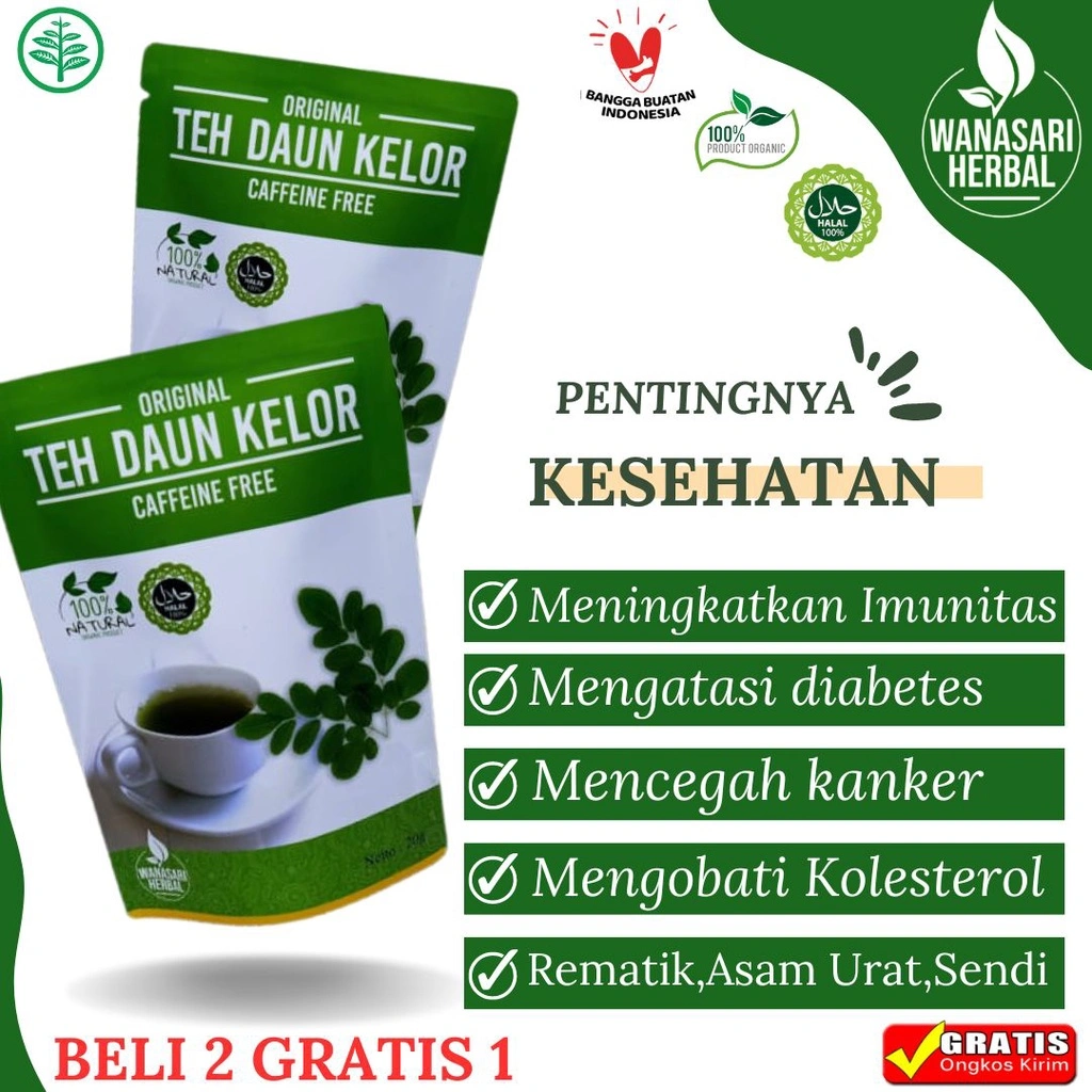 TEH DAUN KELOR SEGAR ORIGINAL 100% MURNI TEH DAUN KELOR CELUP MORINGA DAUN KELOR DAUN KELOR MURNI
