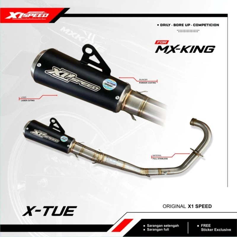 KNALPOT ORIGINAL X1 SPEED For MX king,MX New,MX Old type Roadrace