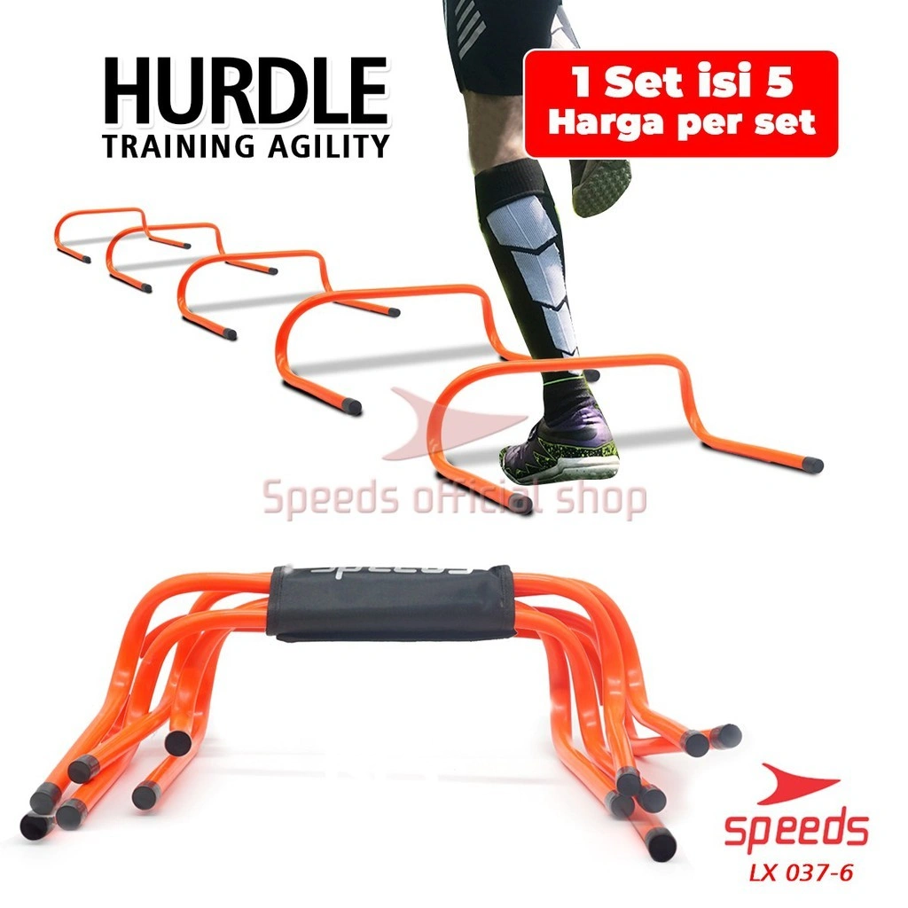 SPEEDS Hurdle Training Agility Tiang Latihan Loncat Lari Adjustable Atlit Sepak Bola Training 037-6