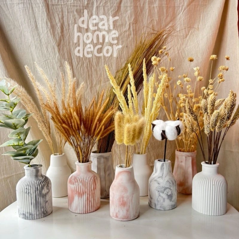 vas bunga / vas aesthetic / set vas dan bunga kering