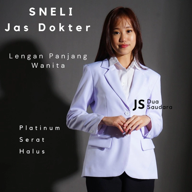 jas dokter wanita sneli DUA SAUDARA lengan panjang merk dua saudara