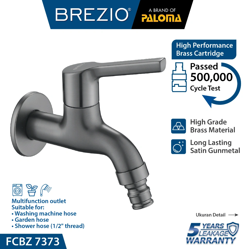 BREZIO FCBZ 7373 Keran Mesin Cuci Selang Taman Dinding Tembok Kran Air
