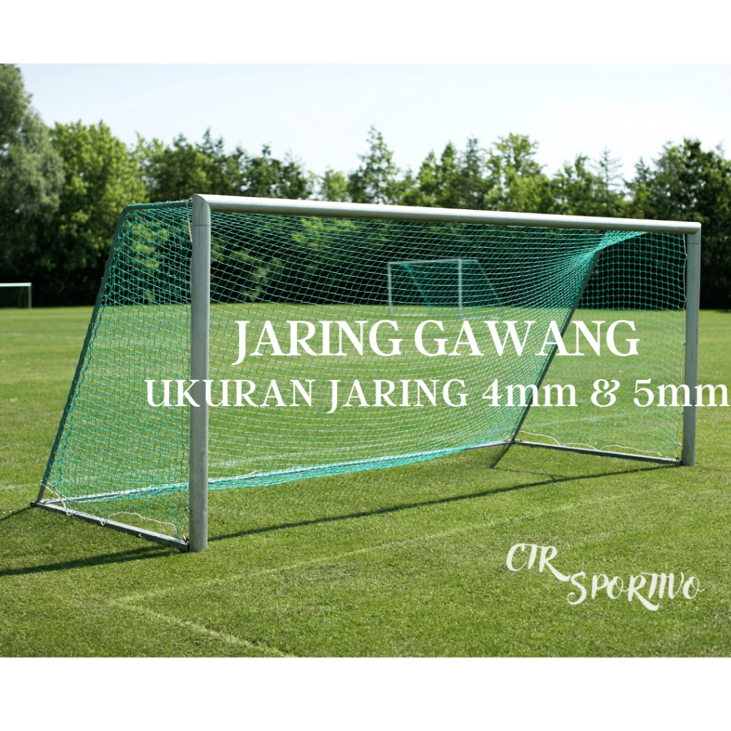 Jaring gawang sepak bola GTO 1 set 2 pcs ukuran 4 mm