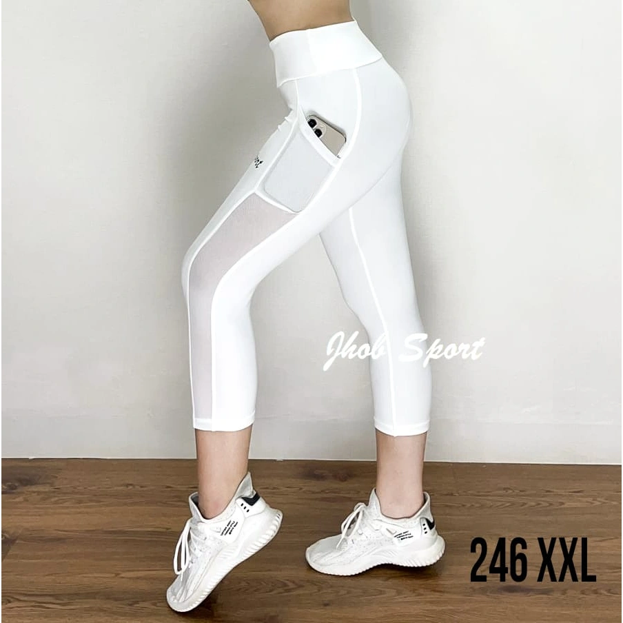 Legging Pendek 7/8 Polos JUMBO/Legging Olahraga Wanita/Bawahan Oolahraga JUMBO