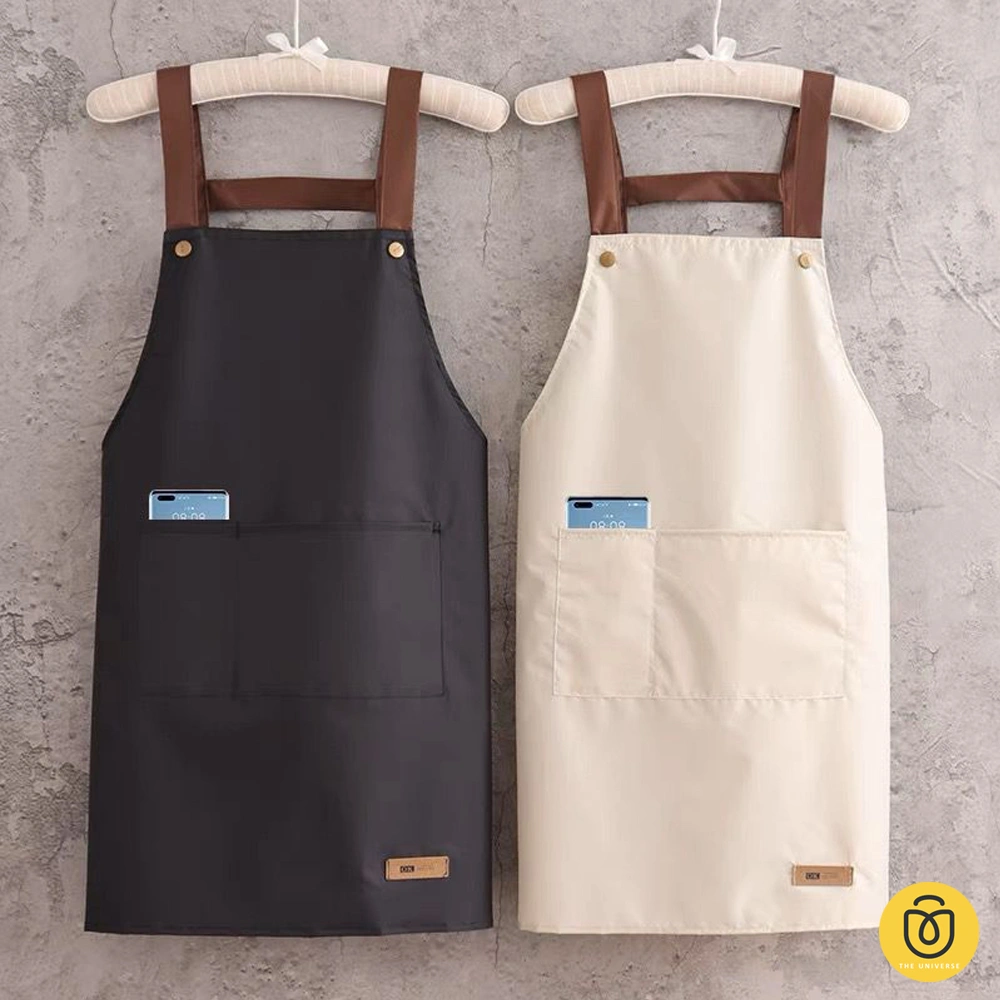 Apron Waterproof Celemek Masak Dewasa Apron Motif Polos - HW157
