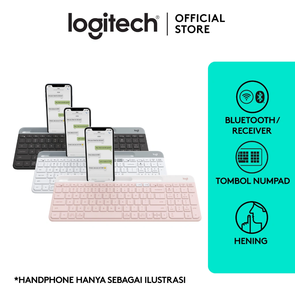 Logitech K580 Keyboard Slim Multi-Device for Windows, Mac, iOS, Android, Apple, iPad, iPhone
