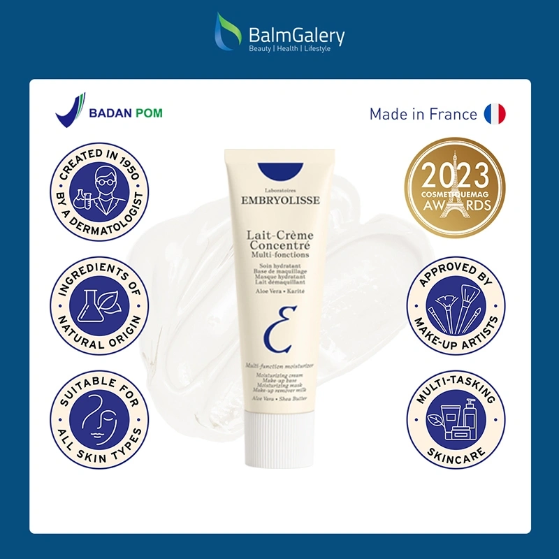 BALMGALERY Embryolisse Lait-Creme Concentre 30ml Ori Miracle Cream 6 IN 1 Makeup Base Primer Pelembab Moisturizer Wajah Makeup Cleanser Remover Masker Suncare Cream After Shave Rekomendasi MUA dan Artist Hollywood
