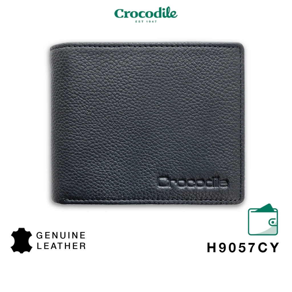 Crocodile 9057CY | Dompet Pria Men Wallet | Leather Kulit Original | Hitam