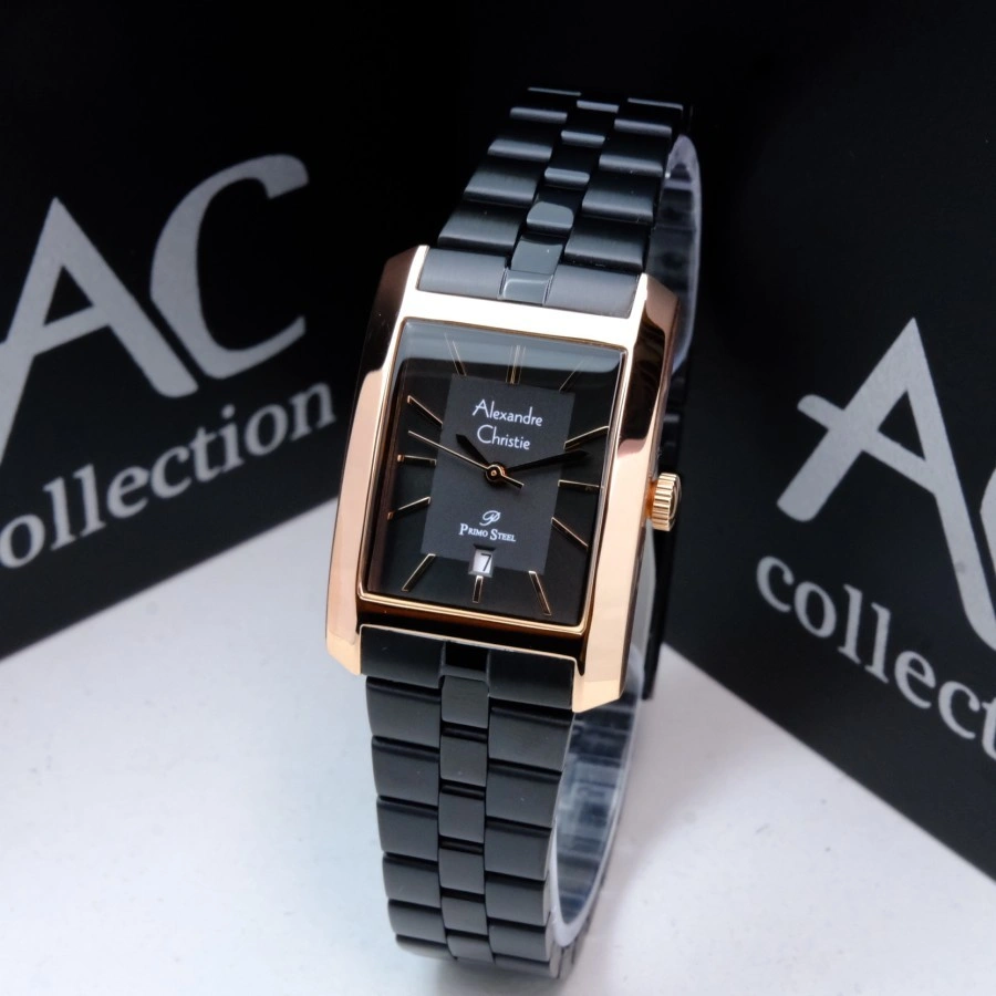 ORIGINAL Jam Tangan Wanita Alexandre Christie AC 1019 / AC1019 / 1037 / 1038 / 1039 / 1041 / 8706 Garansi 1 Tahun - Rantai & Kulit