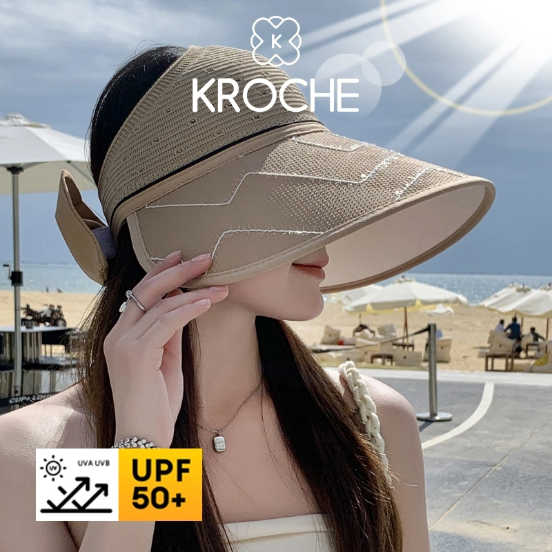 Kroche - Topi Pantai Wanita Topi Wanita Kekinian Import Topi Bucket Anti Uv Summer Hat Aksesoris Fashion Cap