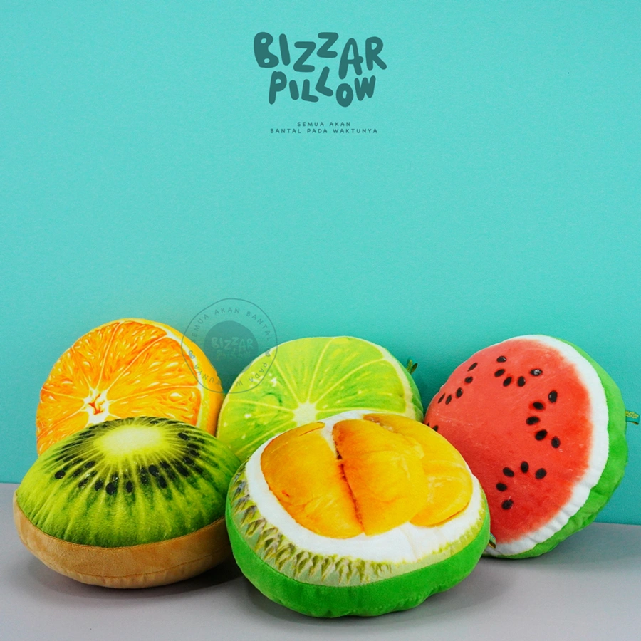 Bizzarpillow Bantal Motif Buah Segar Size S Edukasi Anak BZ003