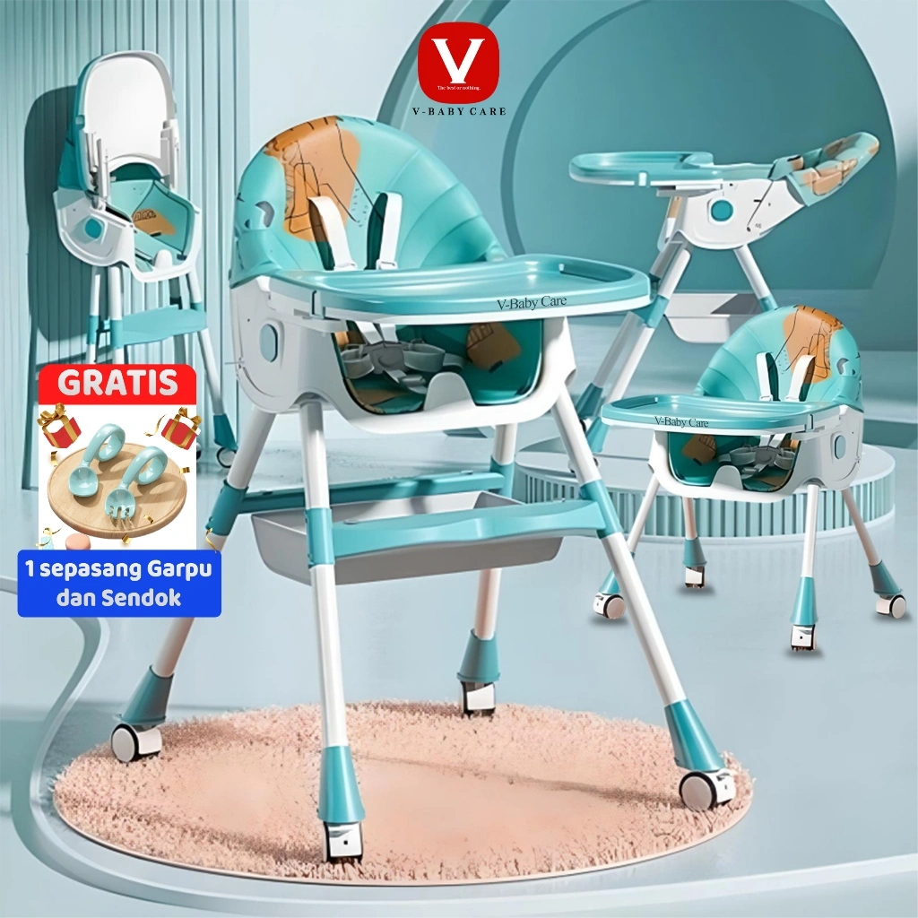 V-BABYCARE kursi makan baby / kurs makan balita / baby chair /KURSI MAKAN ANAK MULTIFUNGSI -G02