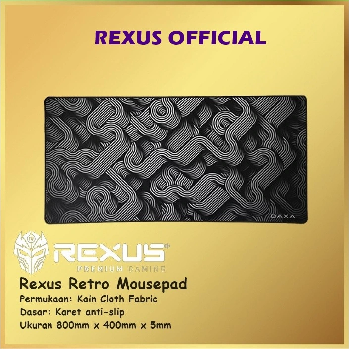 Rexus Mousepad Gaming Daxa Retro Mousemat Extended Cloth Mouse pad