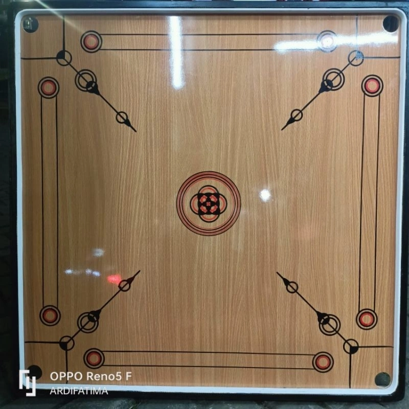 meja karambol 100cm x 100cm kumplitdengatbijinya