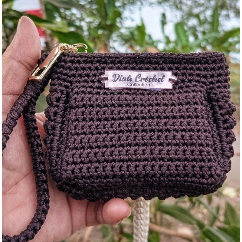 dompet koin rajut dompet rajut gemoy,size S 12x9x3