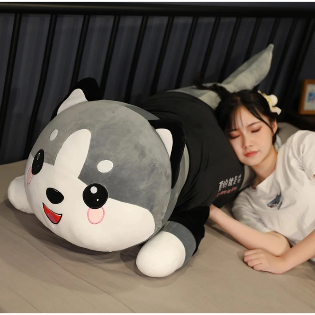 Bantal Guling Kucing Lying JUMBO 100cm Boneka Kucing Jumbo Bahan Plush Premium SNI Hadiah Anak 1M