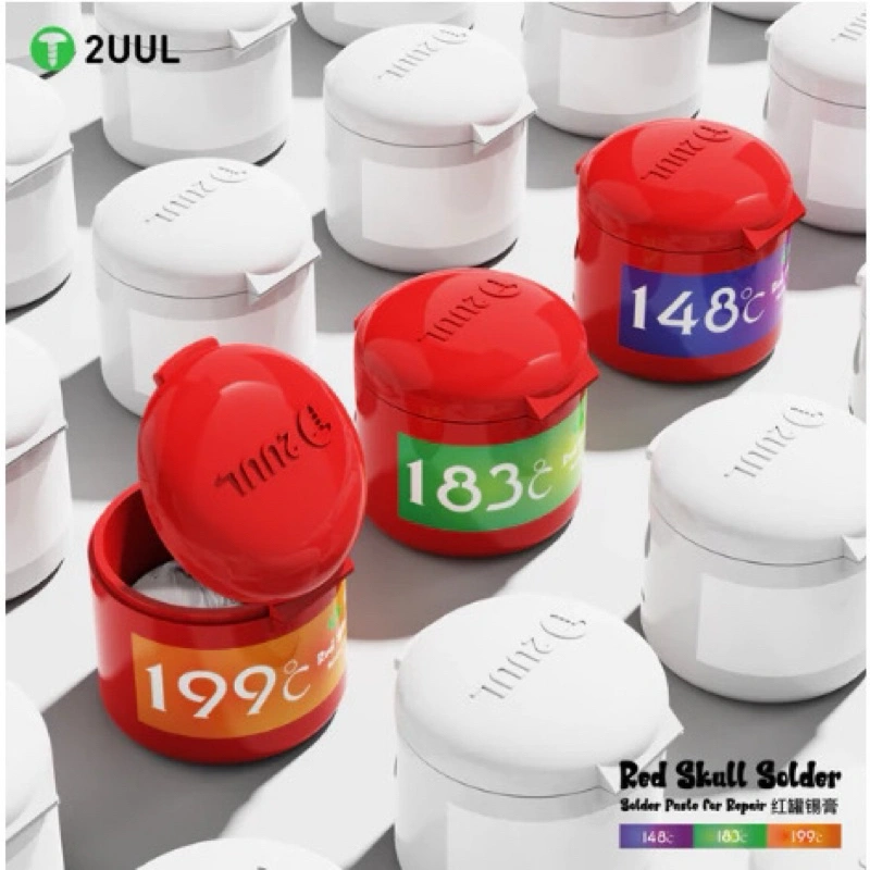 Timah cair 2UUL Red Skull Solder Paste for Repair 148C 183C 199C 50GR ORIGINAL