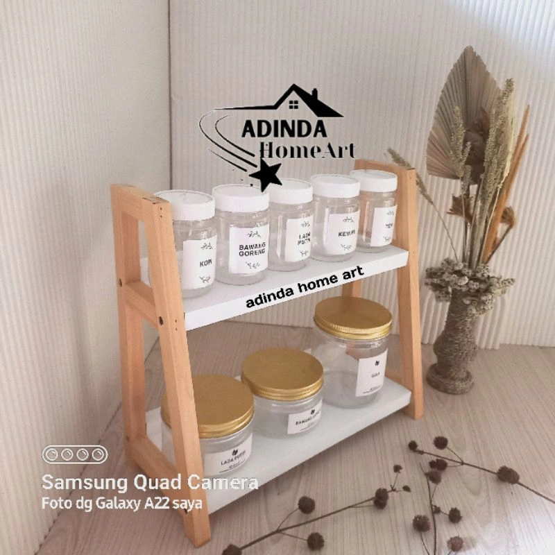 Rak Bumbu Dapur Medium Size 2 Susun || Rak Bumbu Serbaguna || Rak Skincare