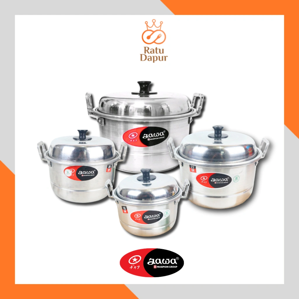 Maspion Dandang Kukusan Aluminium Jawa 18 20 22 24 26cm Panci Langseng Kukus + Sarangan - LIVE