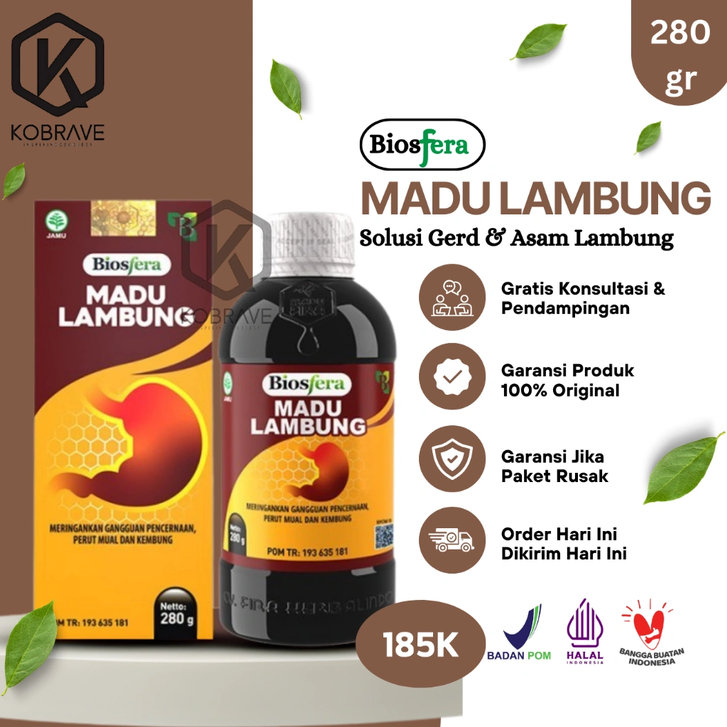 BIOSFERA Madu Biomaag Biomag Obat Herbal Asam Lambung Original Madu Bio Maag Kronis Gerd Gangguan Pencernaan