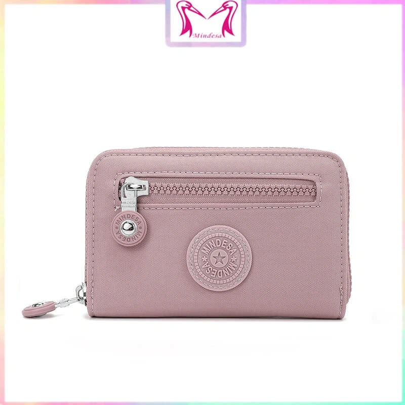 【Ready Stock】Mindesa 8170 dompet koin Wanita Dompet Mini Dompet Mini Ringan Kain Nilon Tahan Air Klip Uang Sederhana