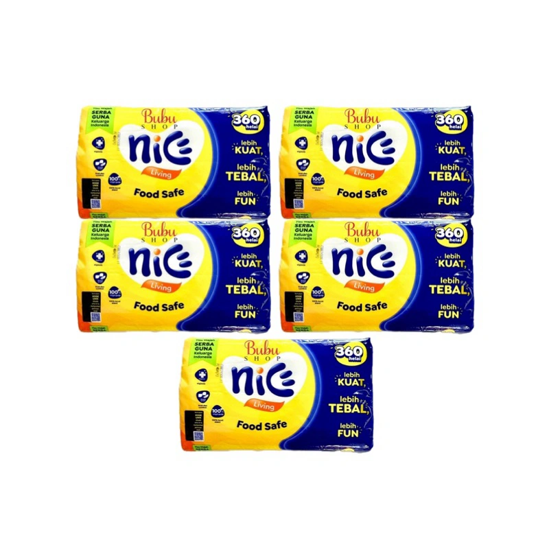PAKET (5pcs) Tissue NICE 360 helai kemasan baru NEW !!! (5pcs)