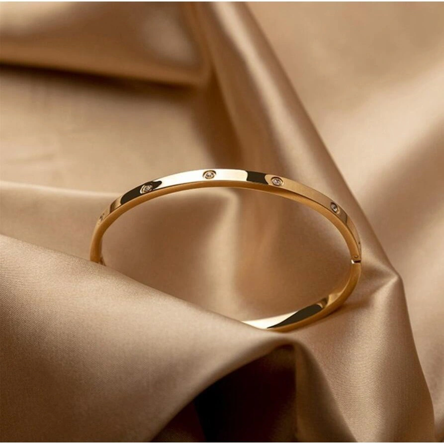 Gelang Titanium Terlaris aksesoris wanita elegan model permata