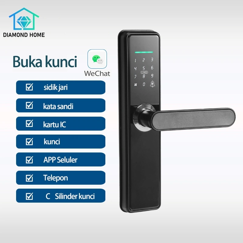 SMARTDOOR LOCK / KUNCI PINTU HANDLE PASSWORD FINGER PRINT / SMART DOOR SMART HOME / kunci sidik jar/5050 Kunci tubuh