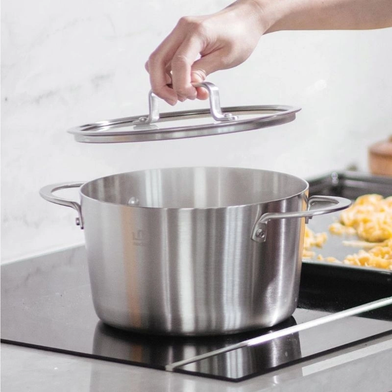 Nuclad edel soup pot / stockpot || Premium 304 stainless steel  (FREE! Tempered glass lid)