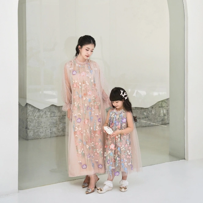 Aura Label - Roseanna Dress In Soft Peach