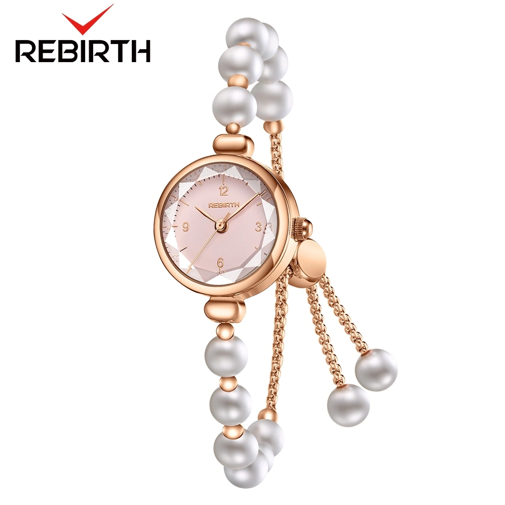 REBIRTH Jam Tangan Wanita Anti Air Tali Gelang Mutiara Korea Elegan Jam Tangan Cewek Original