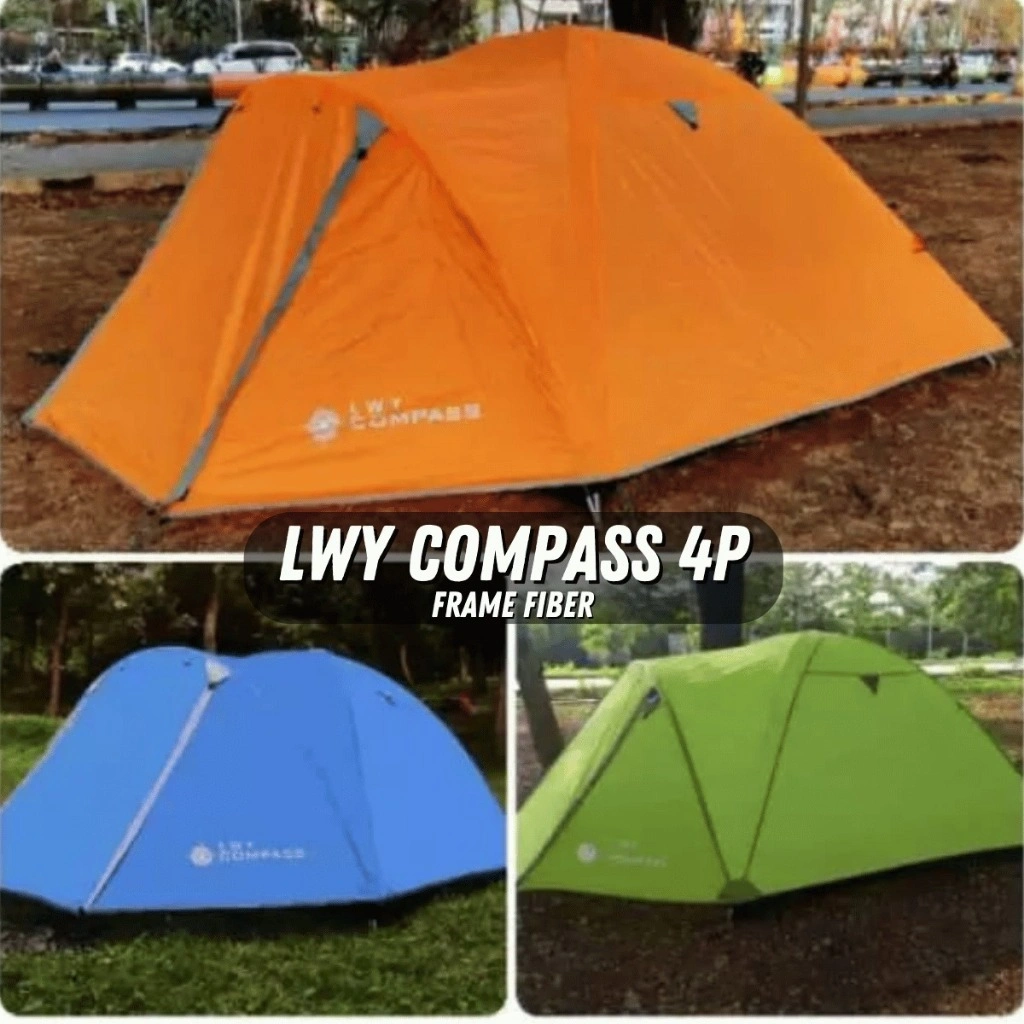 TENDA COMPASS 4P / TENDA TENDAKI BORNEO 4 / Tenda Elite 4P Alloy / Tenda Camping / Tendaki Borneo 4 Orang / Borneo 4 Dark Grey Double Layer / Grosir Tenda Murah / Tenda Java 4 Light / Arundaya 4+ Air / Tendaki Java 4 Pro