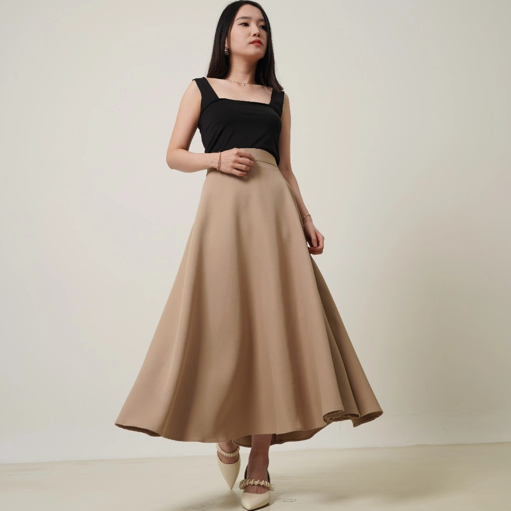 Severli FUJI Midi Skirt | Rok Kerja Kuliah Wanita | Rok Wanita Korean Style Formal Casual
