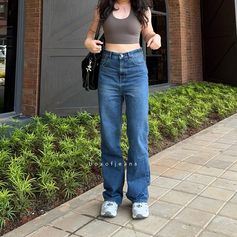Boxofjeans - LEA Highwaist Baggy Jeans - DARK BLUE