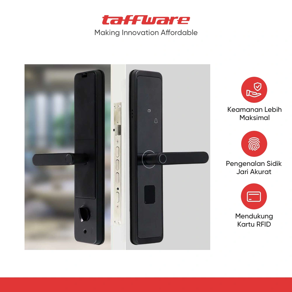 TaffHOME Smart Door Lock Password Fingerprint Card - XR25