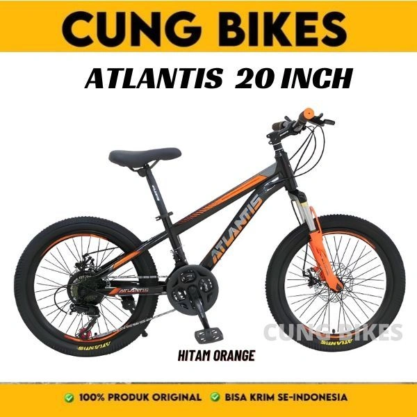 Sepeda Gunung Anak Atlantis ukuran 20 Inch 69 Usia 8-12 Tahun 21 speed