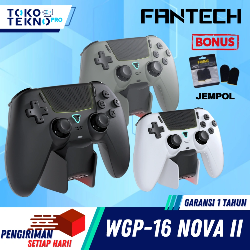 Fantech WGP16 / WGP-16 NOVA II Gamepad Wireless Hall Effect Analog & Trigger Wireless Bluetooth Joystick PC Android IOS