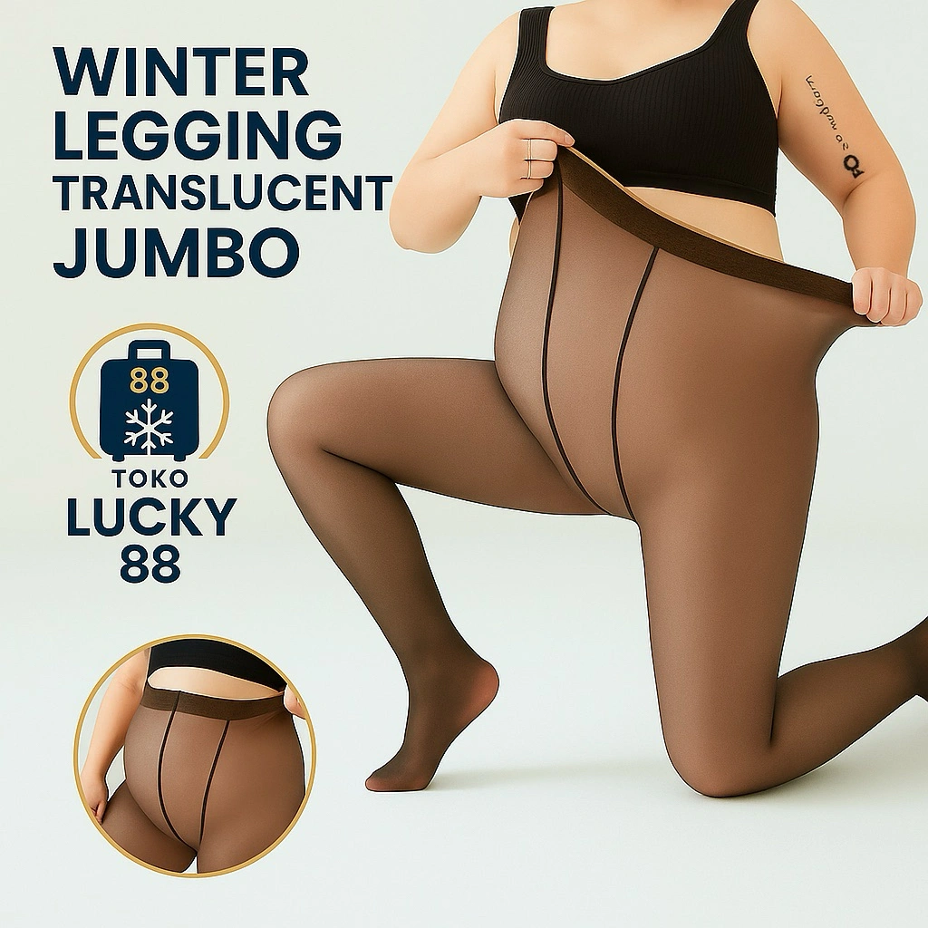 Legging Thermal XQ8191 Jumbo Two Tones Celana Winter Musim dingin Longjohn Stocking extra size Import