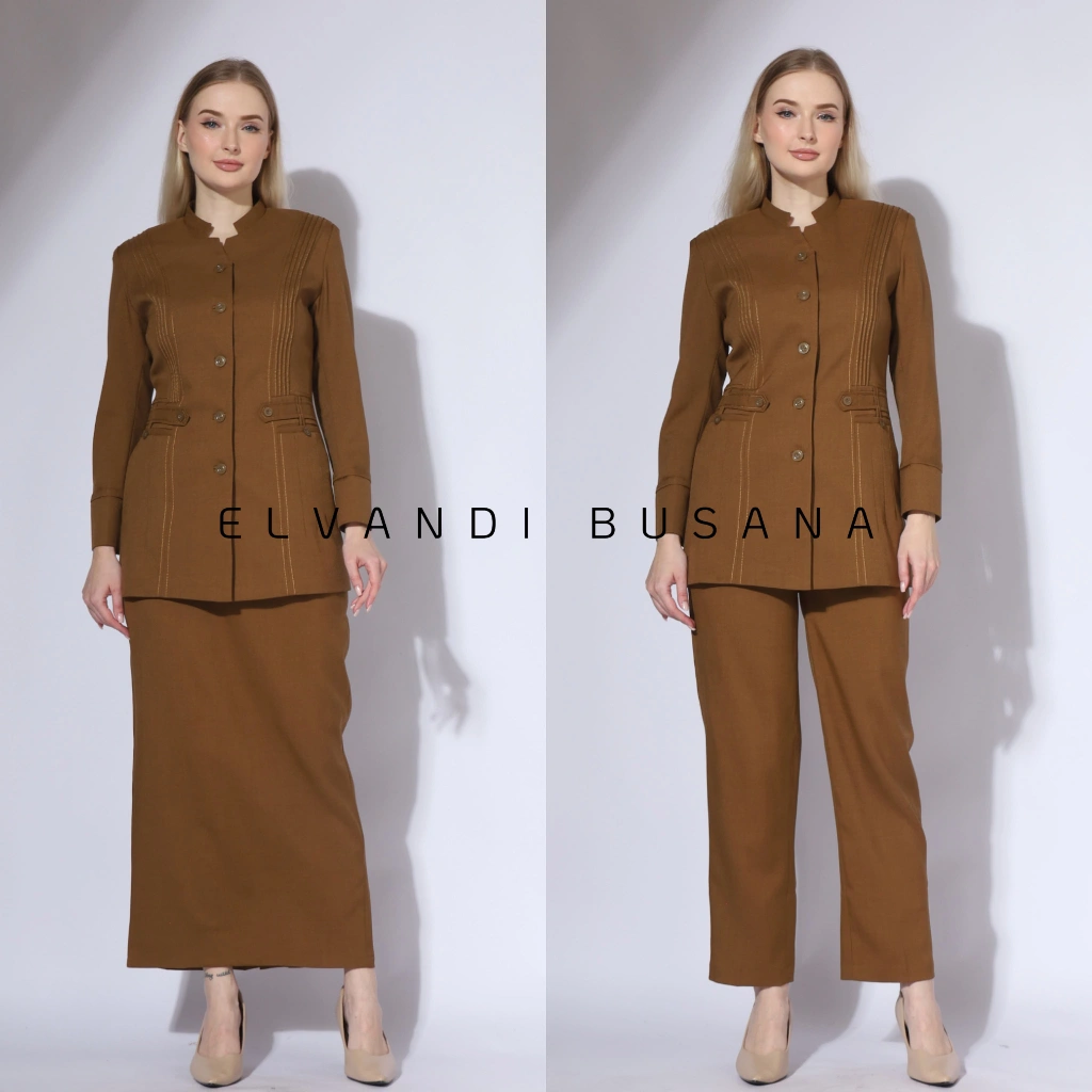 Blazer Wanita Baju Kerja Kantor Seragam Dinas PDH PNS Pemda Guru ASN Wanita kode 7017 Pemda Aceh