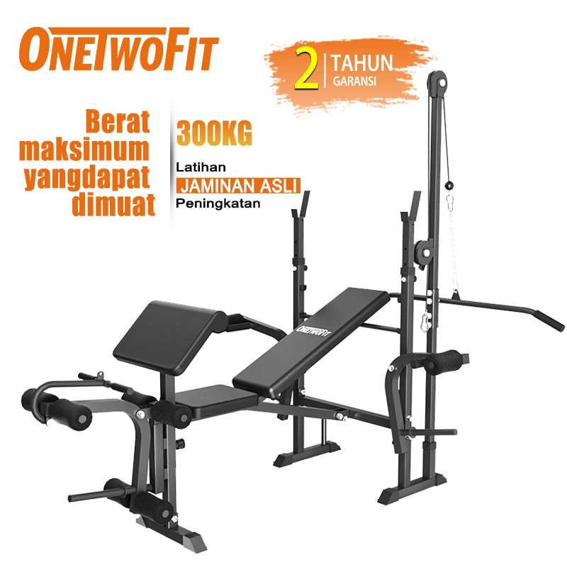 OneTwoFit New Bench Press Weightlifting Bench Adjustable Multi Gym Weight Bench Dumbbell Stool