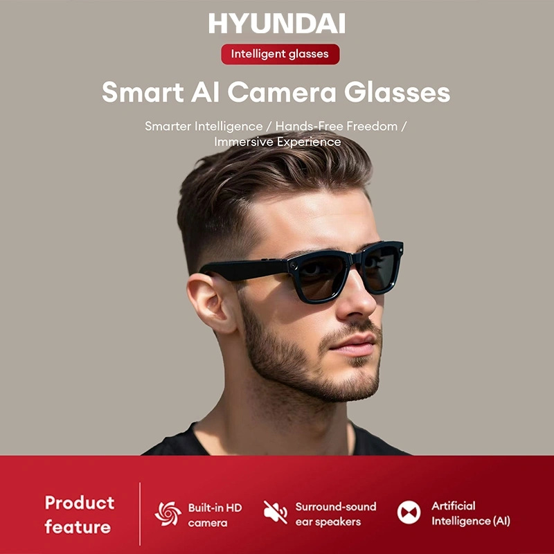 Hyundai M01/Pro Super AI Smart Kacamata Bluetooth Glasses Headset WiFi 4 + V5.3 Sunglasses HD Camera Anti-Blue Light HD Call With Dual Mic