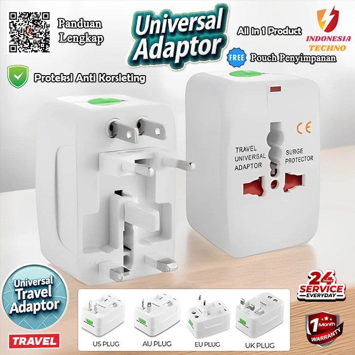 Universal Travel Adaptor USB Charger Adapter Colokan Stop Kontak 150 Negara ADAPTOR COLOKAN LISTRIK UNIVERSAL INTERNATIONAL Universal Travel Adapter / All IN1 Home Adaptor Traveler EU AU UK US Plug Colokan Cteker Stop Kontak BISA COD ORIGINAL ORI 100%