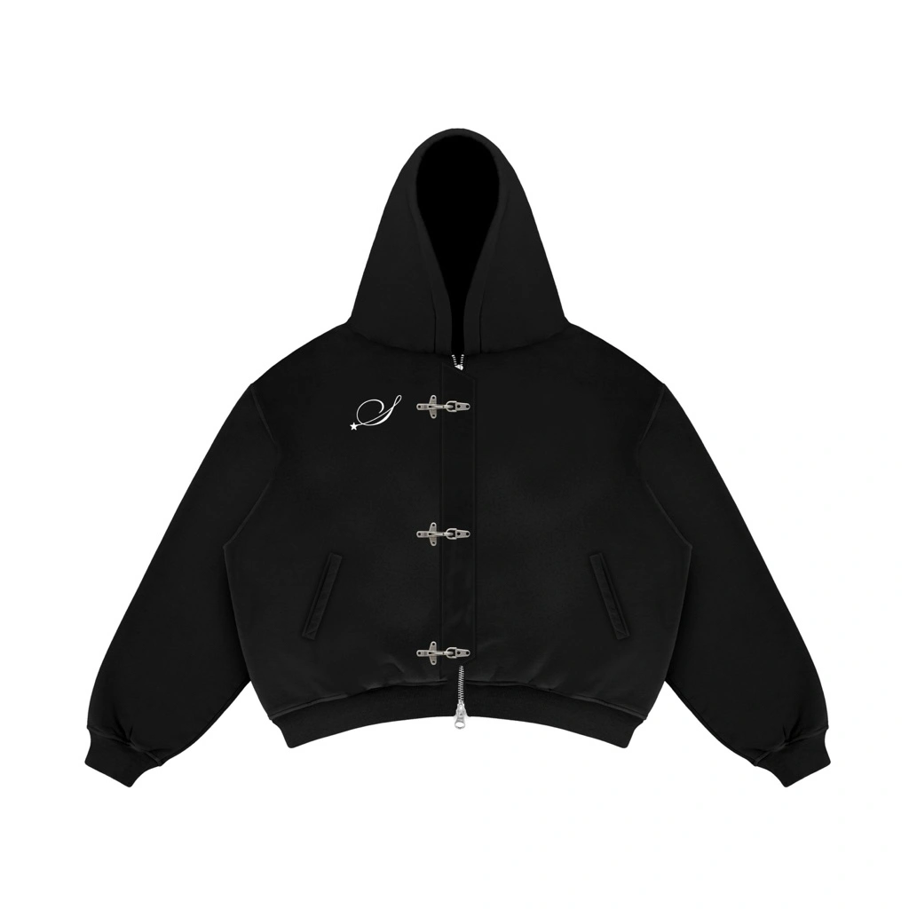 Satisfaction Fireman Clasp Hoodie Double Zipp 375GSM STARTLE Black