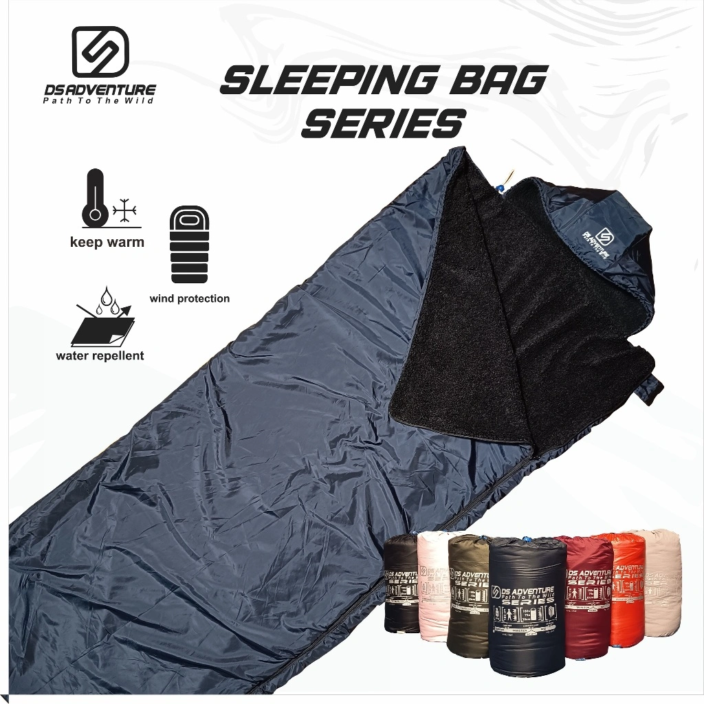 Sleeping bag polar bulu tebal DS Adventure SERIES - selimut camping - sleeping bag bulu