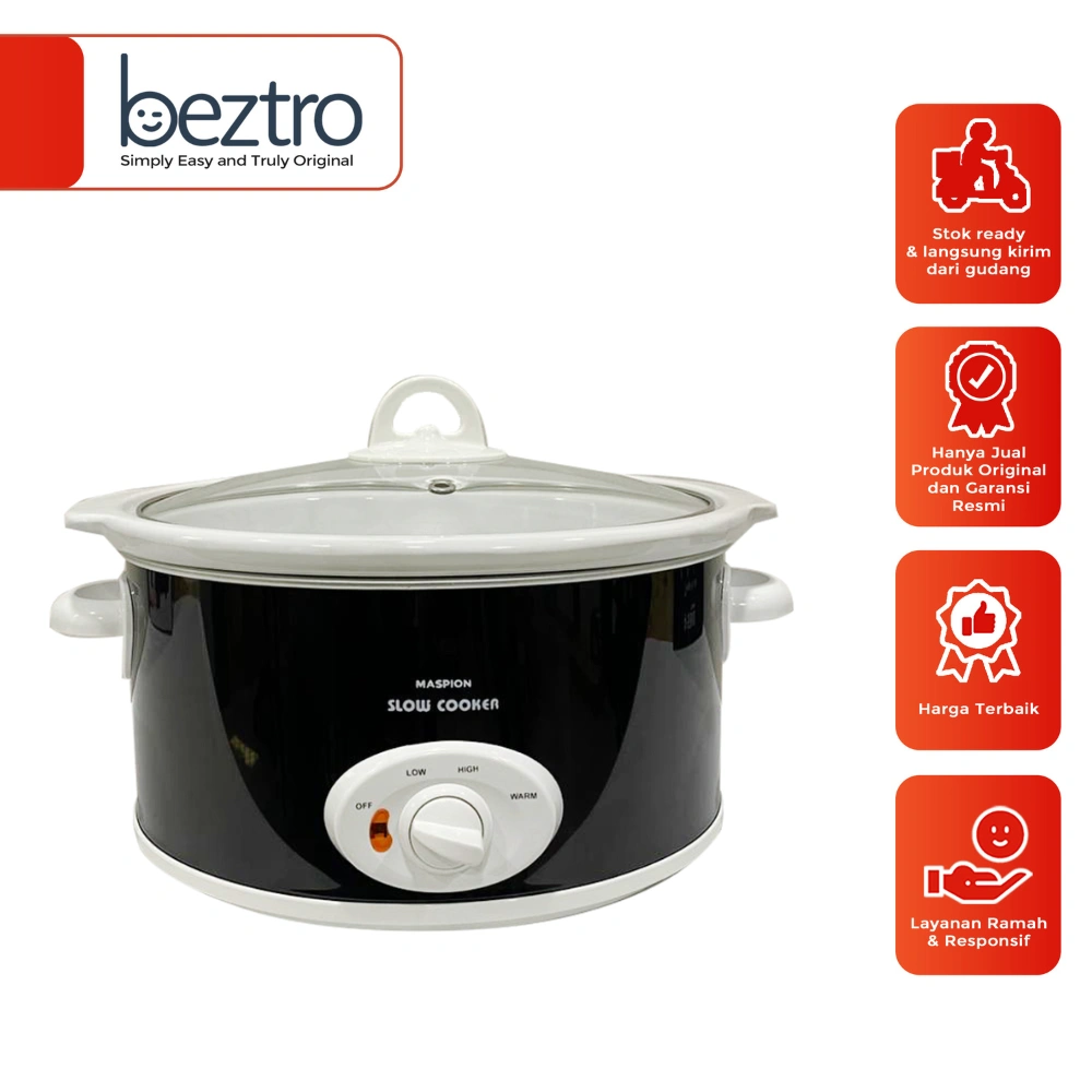 Maspion Slow Cooker 5 Liter  MSC1850 Panci Keramik Tutup Kaca MSC-1850