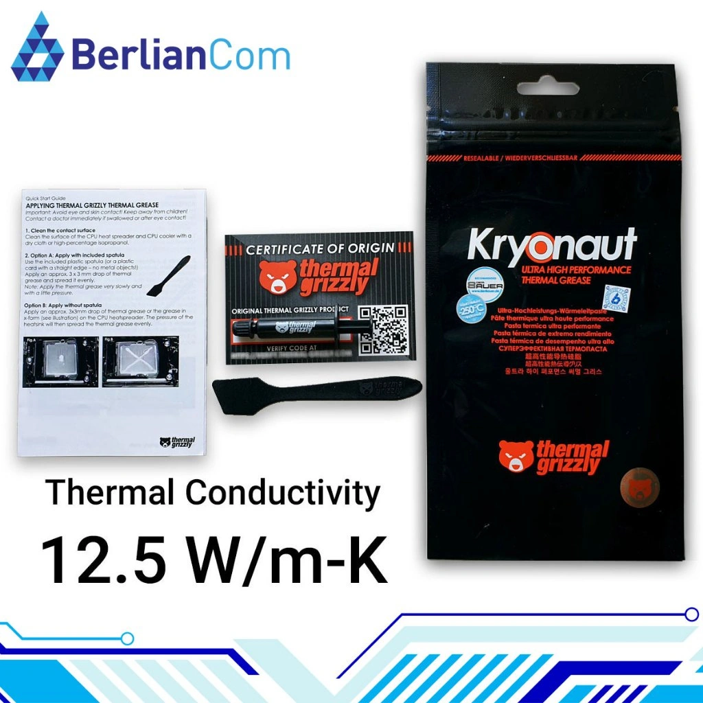 THERMAL GRIZZLY Kryonaut Aeronaut Hydronaut Thermal Paste 1 Gram